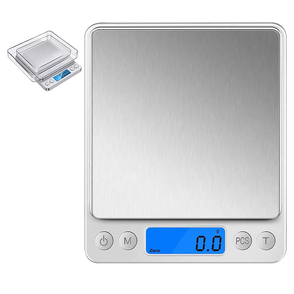 Digital Kitchen Scale with Tray 3000g/ 0.1g Small Jewelry Scale Food Scales Weight Gram and Oz Digital Gram Scale with LCD/ Tare