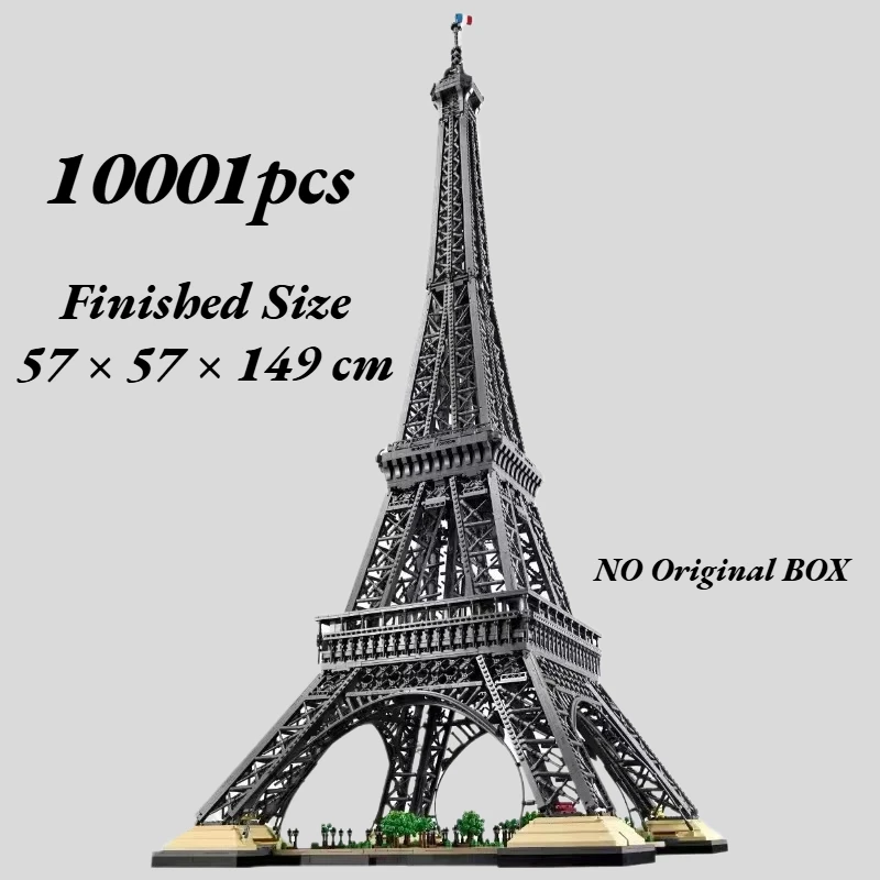 New In ICONS 10307 1.5m Tall Eiffel Tower 10001pcs Paris World Famous Architecture Building Blocks Bricks Toys Birthday  Gift