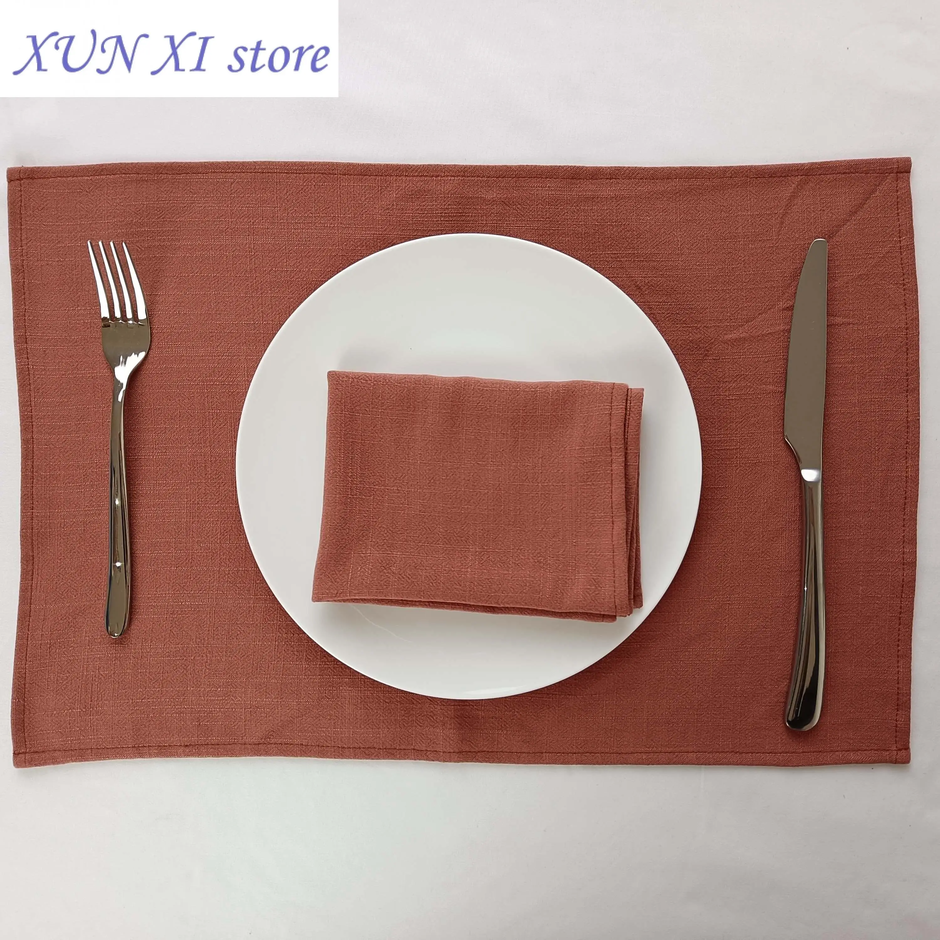 

New 2PCS 40x40cm Skin-Friendly Dinner Napkins Dinning Washable Cloth Handkerchief Cotton Linen Kitchen Soft Tea Towel