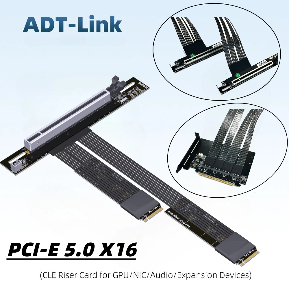 

Универсальная карта-разветвитель PCI-E 5.0 X16 (X8+X8) для M.2 NVMe, адаптер для SSD M2 NVMe PCIe 16x 5.0 Gen5, 4-дисковый AI-адаптер