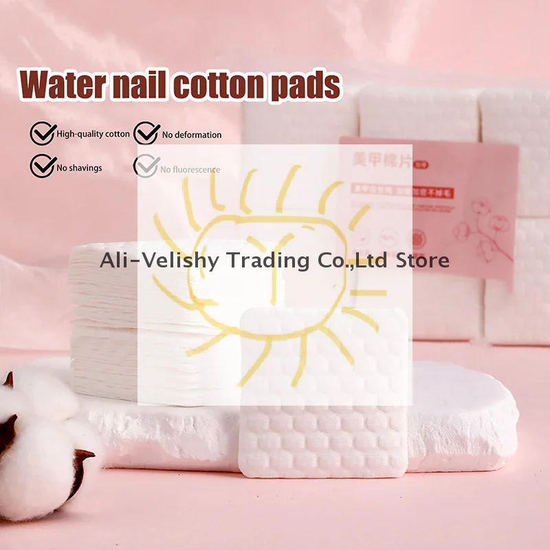 200/500 Pcs Profession 100% Cotton Pads For Nail Wipes Lint-Free Nail CottonGel Polish Remover Nail Art Cleaning Tools