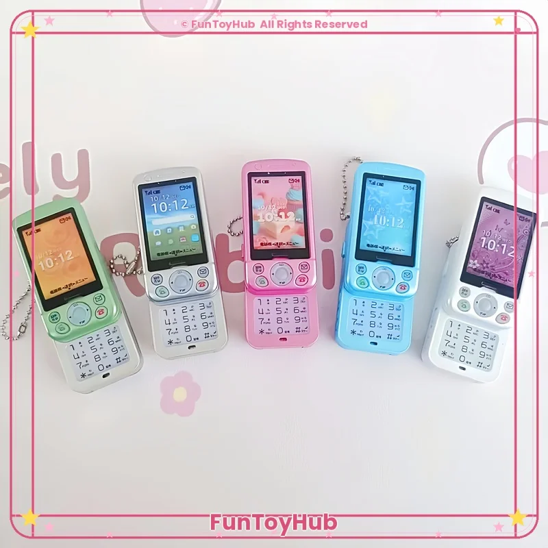 In Stock Japan Mini Slide Phone Sound Recorder Voice Recording Playback Gashapon Cute Pendant Bag Charm Gadget Funny Toys Gifts
