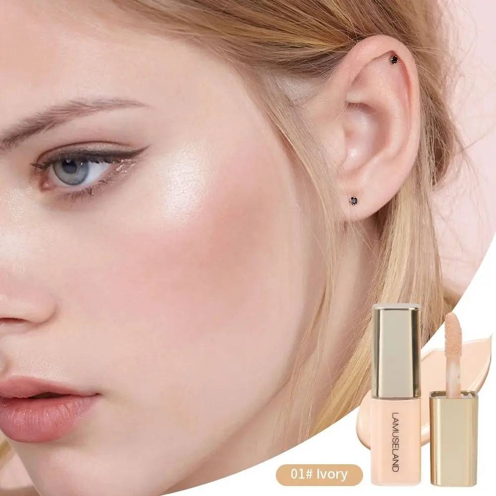 4 色保湿液体コンシーラー 3.5 グラム目に見えない毛穴くまファンデーションオイルコントロールフェイスメイクアップ化粧品