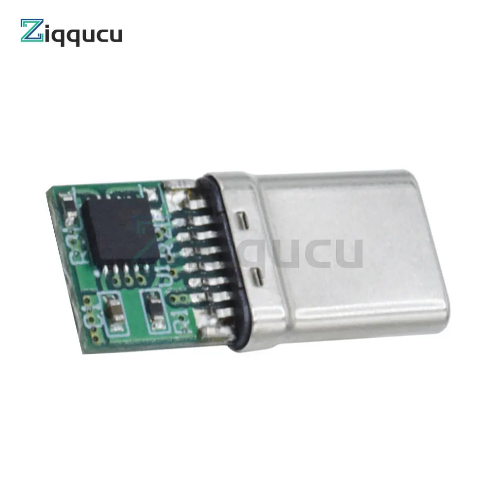 USB-C PD QC Trigger 9V 12V 15V 20V DC Adjustable Voltage Power Module 5A Type-C Male Input