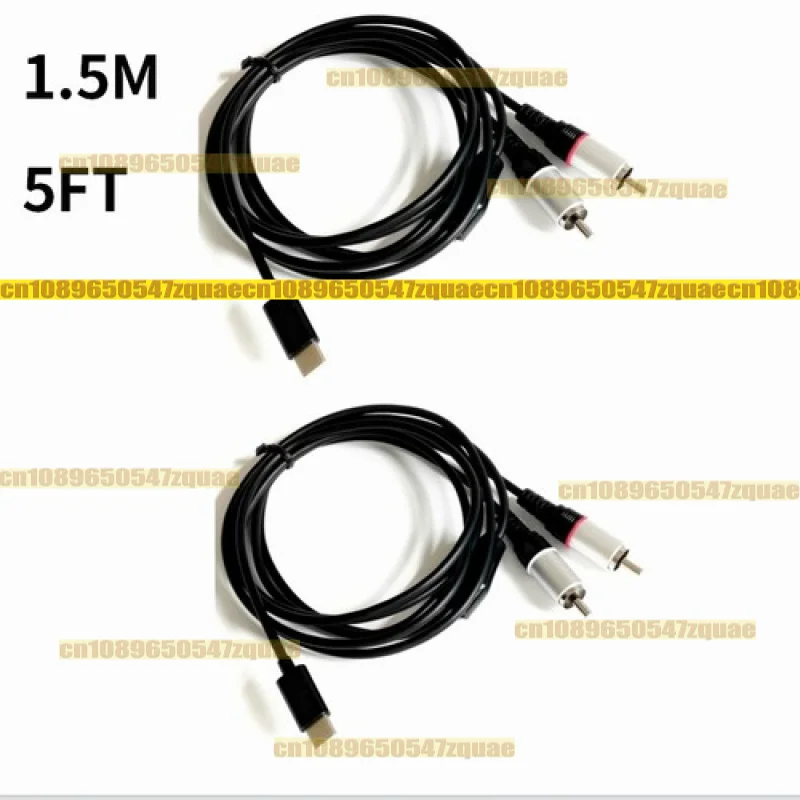 

2 упаковки USB C на 2RCA штекерный кабель-адаптер 1,5 метра 5 футов черный
