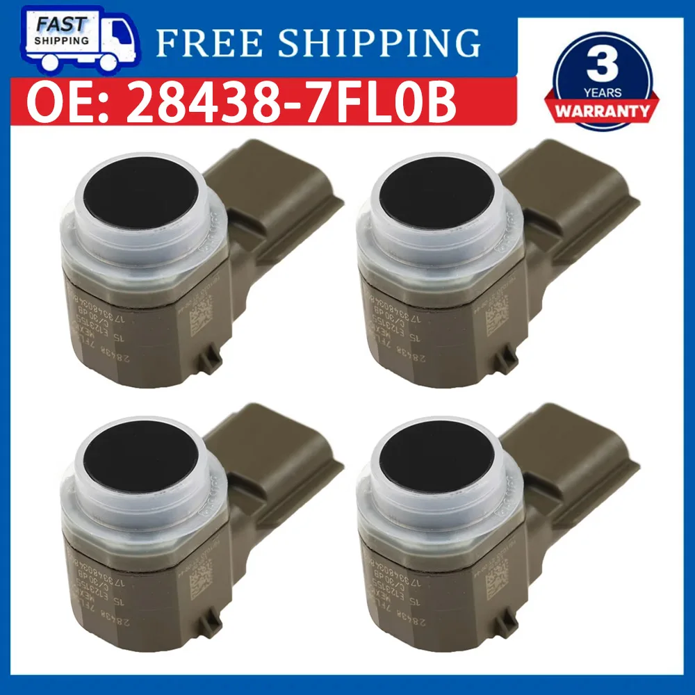 4PCS PDC Parking Sensor 28438-7FL0B For Infiniti Nissan Murano Rogue Kicks Versa Sentra SV Car 284387FL0B 28438-9UF0A 284389UF0A