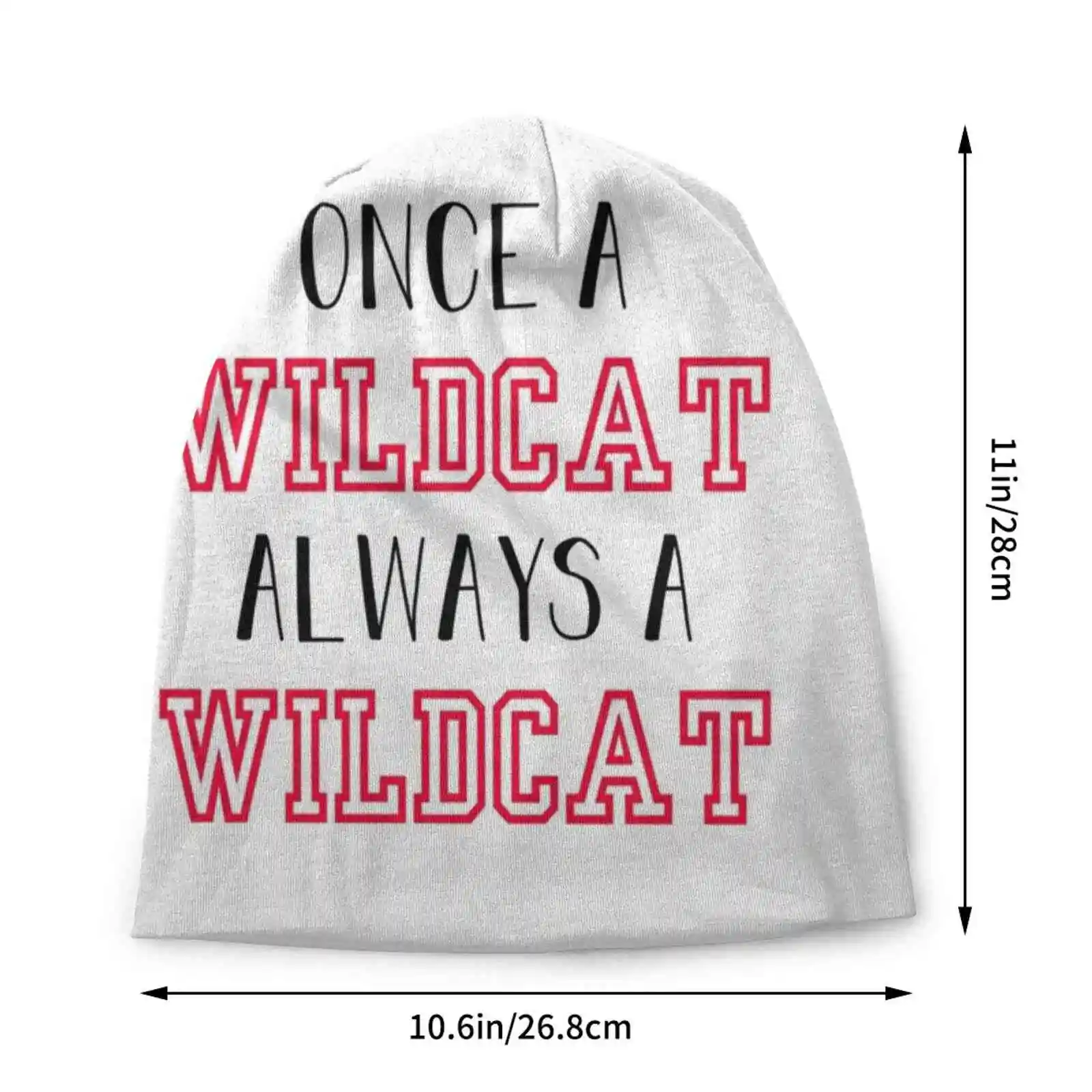 Once A Wildcat 58D Print Cap Fashion Outdoor Beanie Tumblr Hsm 3 Troy Bolton Gabriella Montez Romance Love High School Musical