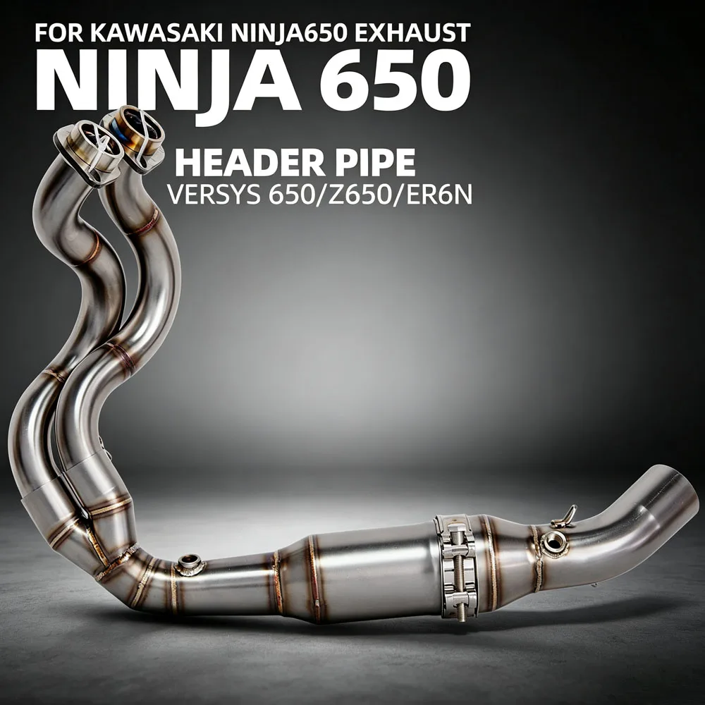 For Kawasaki Ninja650 Ninja 650 Z650 Z650RS 2024 2025 2026 Motorcycle Exhaust Manifold Kit 51MM Interface Escape Front Line Pipe