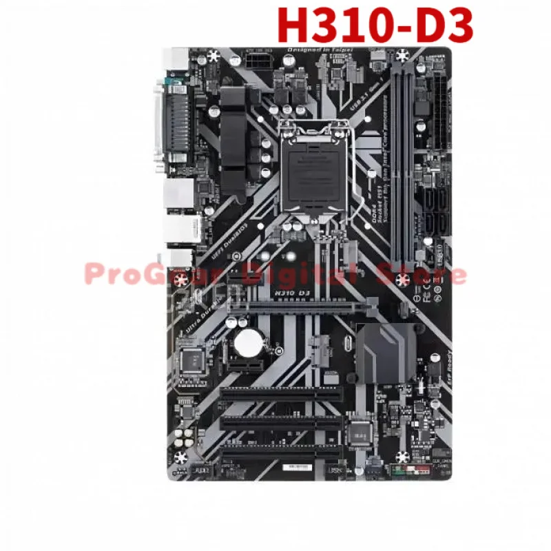 

Материнская плата Gigabyte H310-D3 LGA1151 ATX с поддержкой DDR4 для процессоров Intel 8-го/9-го поколения