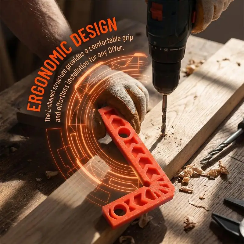 

[CR] 4Pcs 3in 90 Degree Right Angle Positioning Ruler L Fixing Clamp Woodworking Holder Marking Ruler Tools Auxiliary Locator