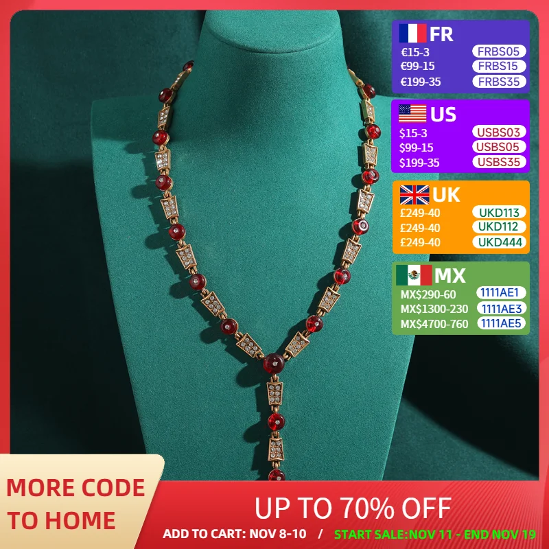 

Vintage Jewelry Horse Enamel Dripping Oil Willow Leaf Pendant Necklace Snake Chain Red Glass Antique Gold Color for Women New