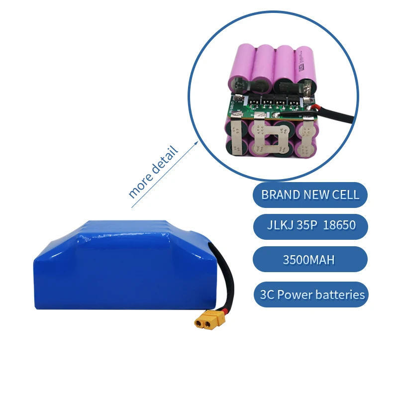 

36V 10S2P 7Ah 42V 540watt 18650 lithium-ion battery pack, suitable for swing bicycles with 15A BMS and self balancing scooters