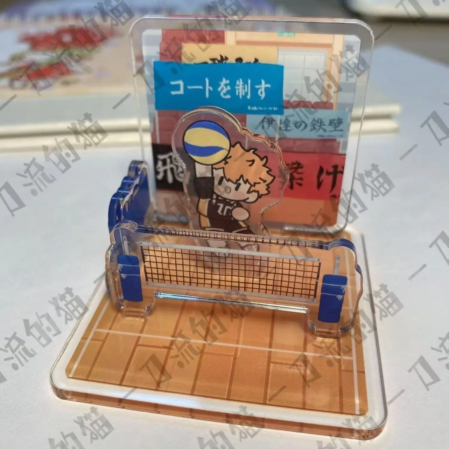 「ハイキュー!!」 アニメ周辺キャラクターの日向カゲヤマ、月島、川のクリエイティブシーンミニスタンディ学生フィギュア