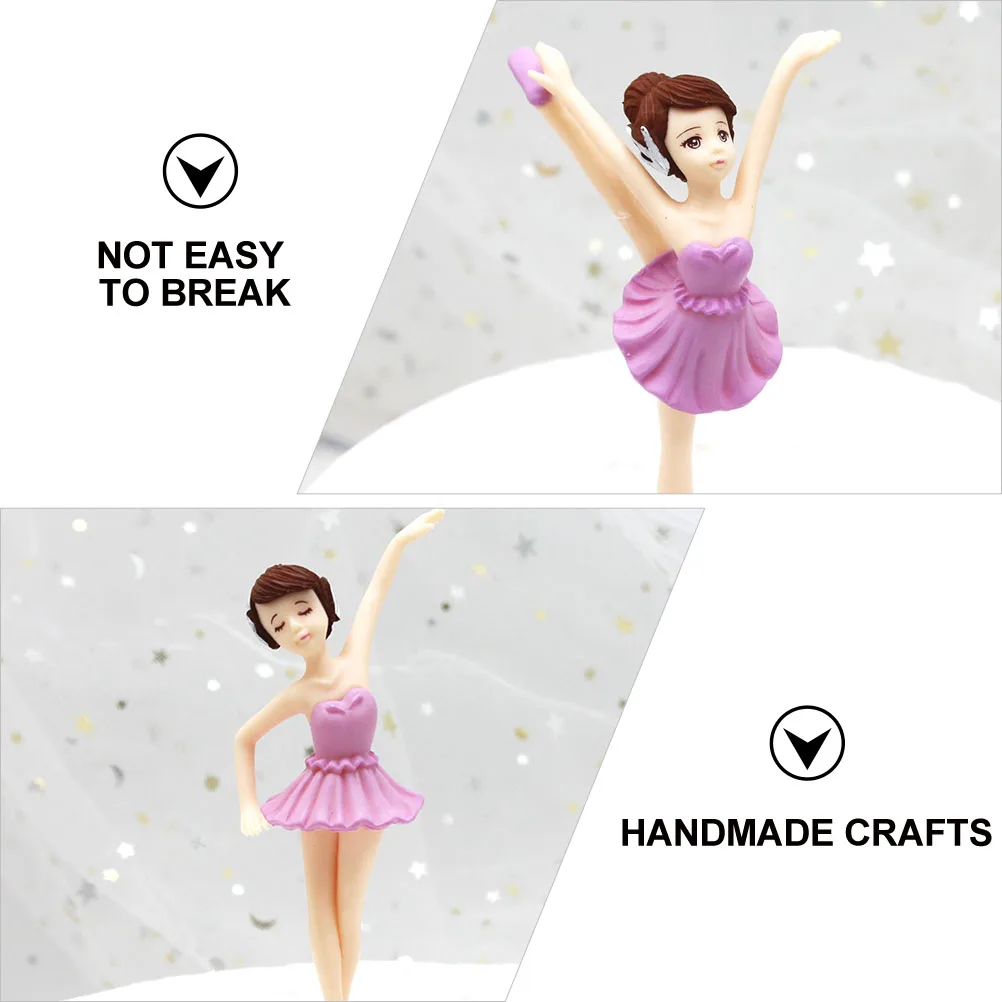 

4Pcs Cake Decorations Ballerina Girl PVC Figurine Birthday Cakes Party Holiday Gifts Home naments Cake Decoration
