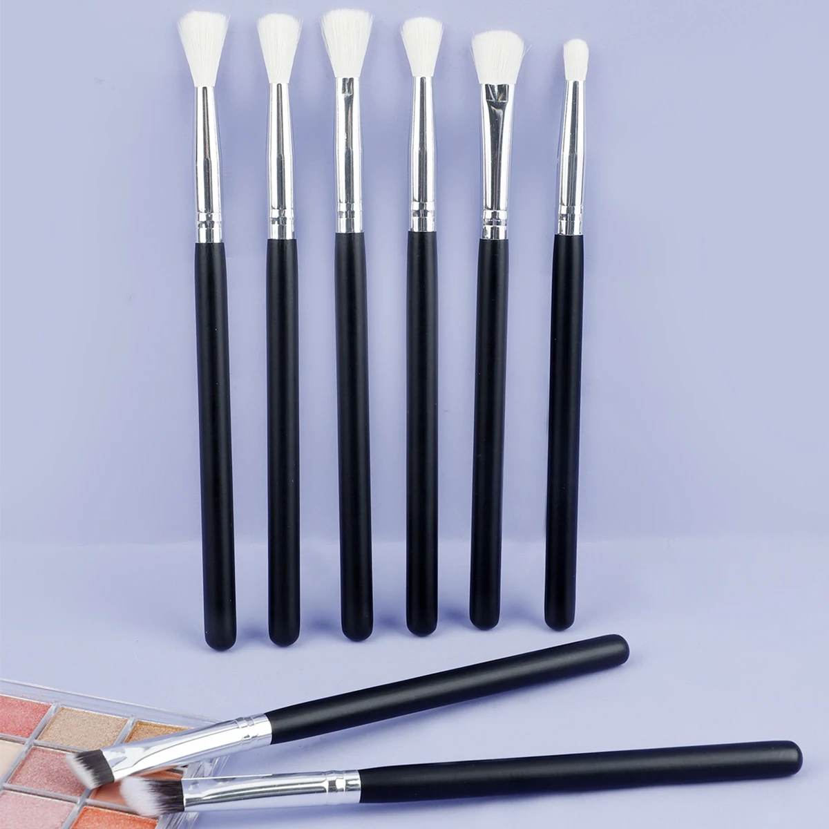 Professional 8pcs Classic Natural Eye Makeup Brushes Set Eyeshadow Eyebrow Blending Smokey Black Beauty Make up Brushes