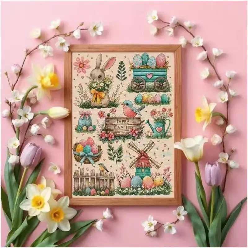 16239 Cross Stitch ONLY FLOSS NO FABRIC NOT Cross-stitch Kit Embroidery Needlework WITHOUT Fabric Homfun Painting Crossing