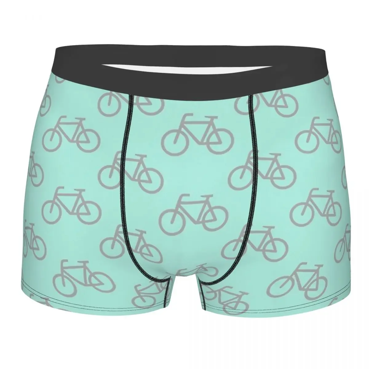 Light Grey And Cyan Bike Biker Cycle Bicycle Racing Underpants Homme Panties Man Underwear Ventilate Shorts Boxer Briefs