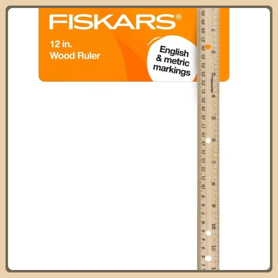 Regla de madera para estudiantes de 12", herramienta de medición de geometría matemática para la vuelta a la escuela