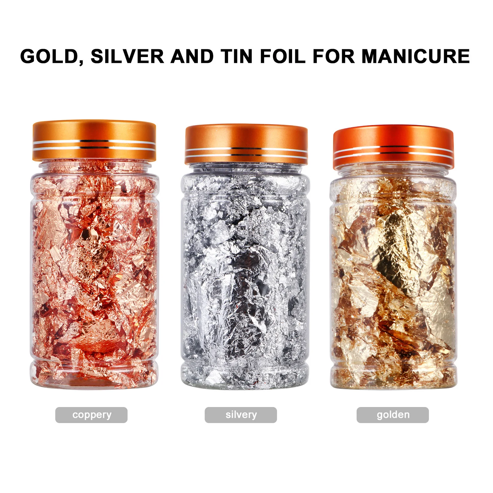 Calcomanías para decoración de uñas, lámina brillante dorada y plateada, decoración de escamas brillantes para fiestas, adorno de manicura, 3 uds.