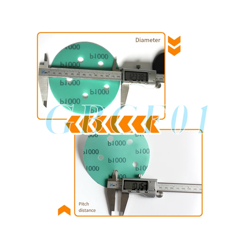5 Inch 125MM PET Film Hook And Loop Sanding Discs 5 Holes 40-2000 Grits Aluminum Oxide Wet Dry Sandpaper for Car Paint Finish