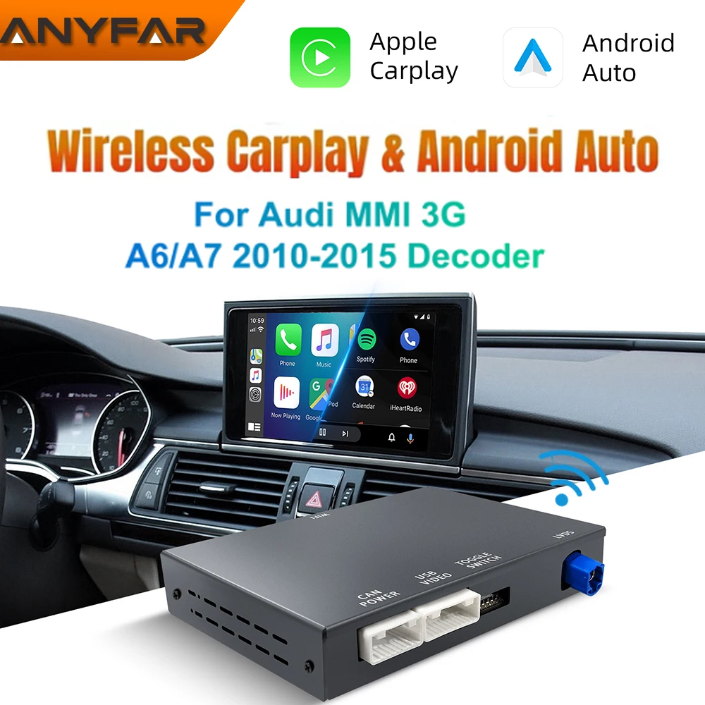 CarPlay Android Auto AI Upgrade BOX for Audi A6/A7 2010-2015, 6.5