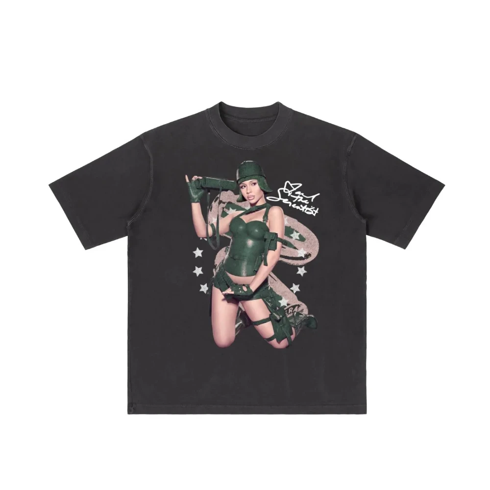 Mariah the Scientist “Hearts Sold Separately” graphic T-shirt retro black shirt  Pure cotton loose fit casual couple T-shirt