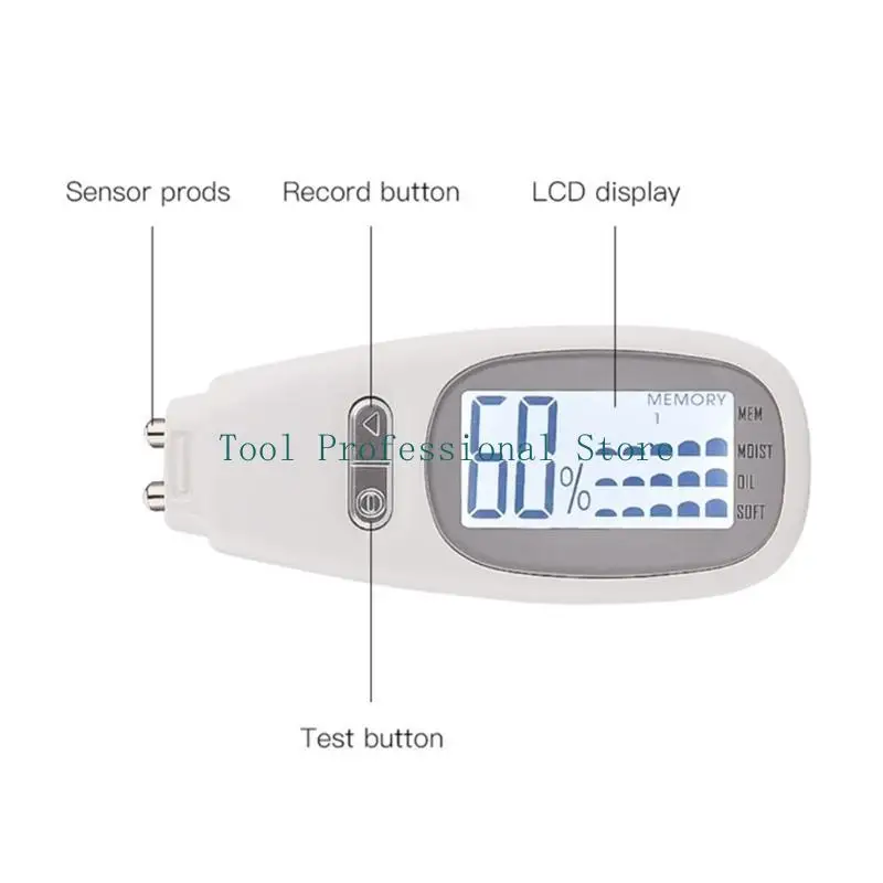 

57qf Detector Detector Detector Tescer Diagnose Analisose Mini Skin Analyzing Device