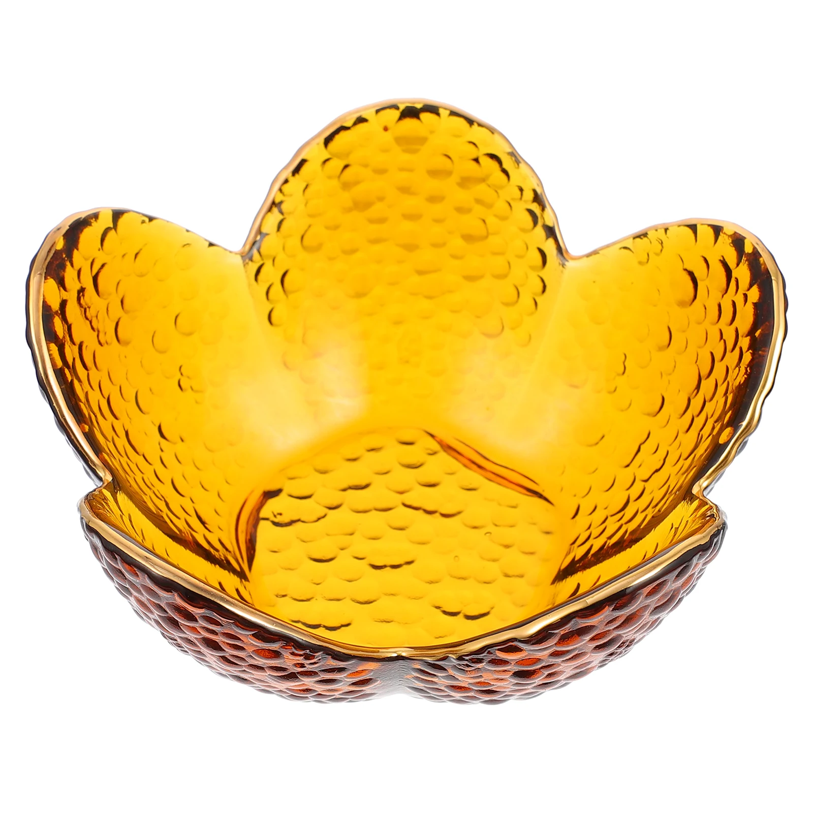 

1Pcs Gold Rim Glass Bowl Dessert Storage Bowl Premium Quality Glass Plate Bpa Free Eco Friendly for Tea Cake Fruit Nuts Candies