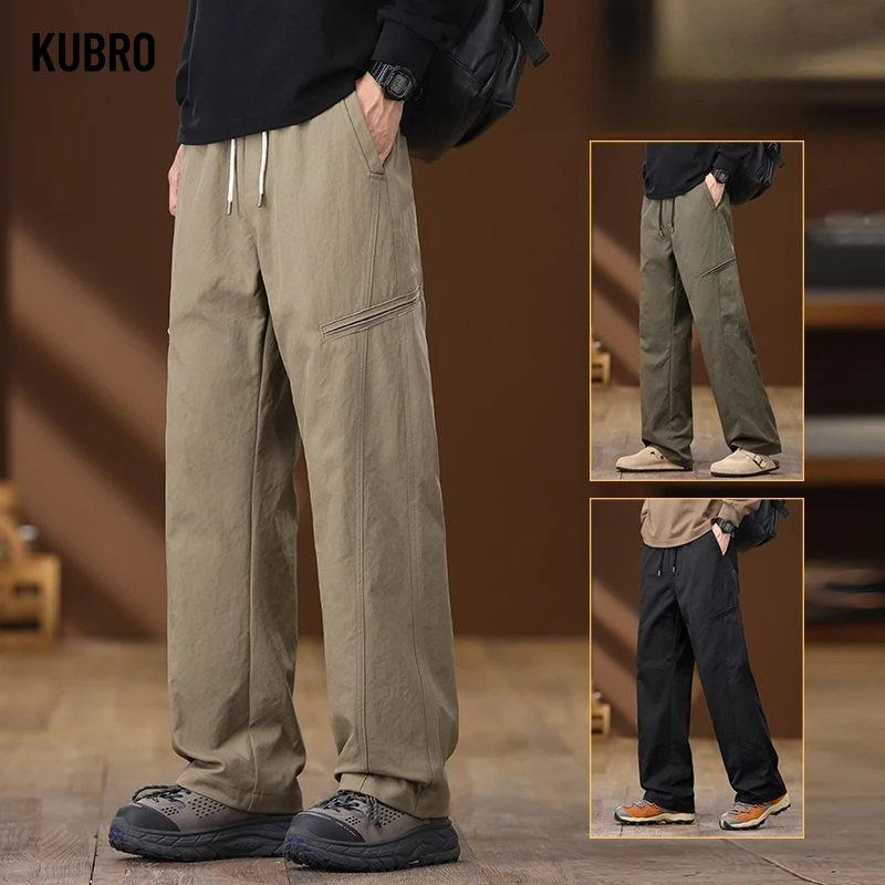 

Осенние повседневные брюки, мужская рабочая одежда, брюки, новая осенне-зимняя трикотажная текстурированная рабочая одежда, стильные прямые брюки, мужская одежда