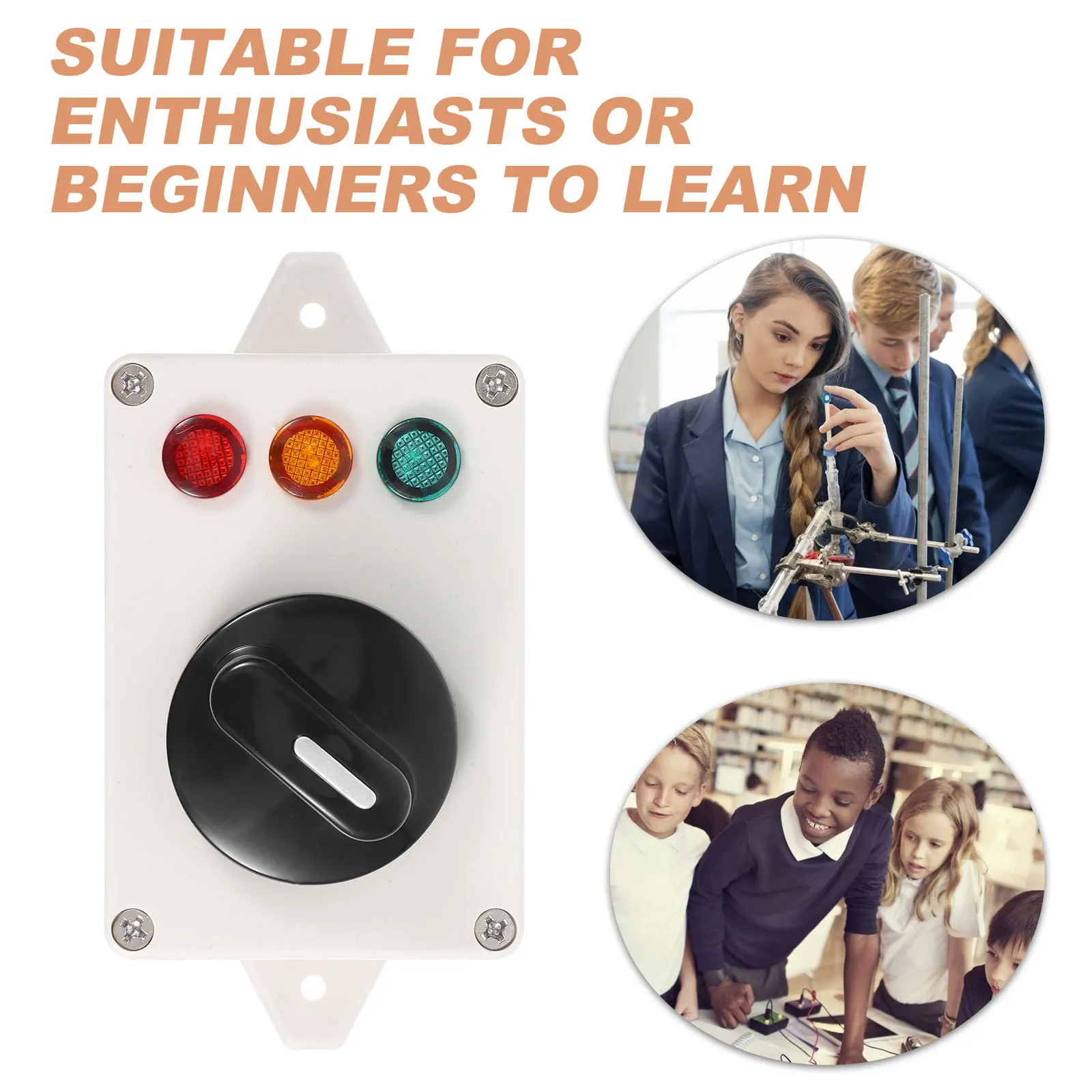 1Set Kids Busy Board Three Color Knob Educational Light Cognition Activity Fun Early Learning Interactive Busy Board Parts