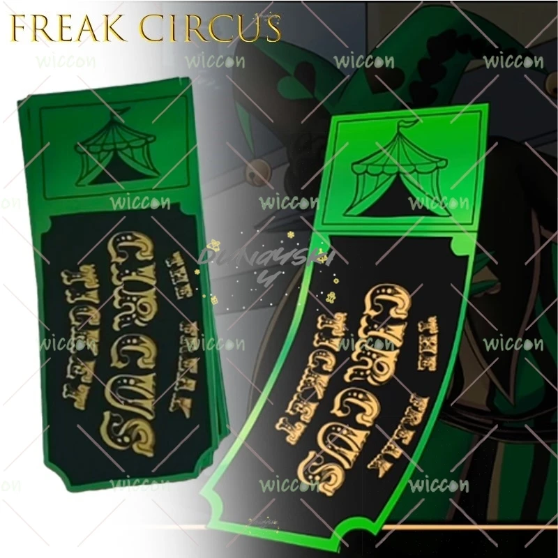 Freak Circus Ticket Card High Quality Red Green Pink Anime