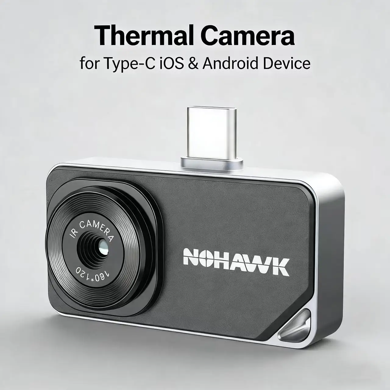 Nohawk Thermal Camera Compatible with USB-C iOS & Android Device 320 X 240 R+ Super Resolution for Car and HVAC Detect