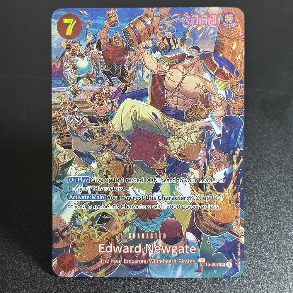 Anime OPCG Collection Game Cards Yamato Sugar Roronoa Zoro Marco Edward.Newgate Gecko Moria Color Flash Card Textured Child Gift