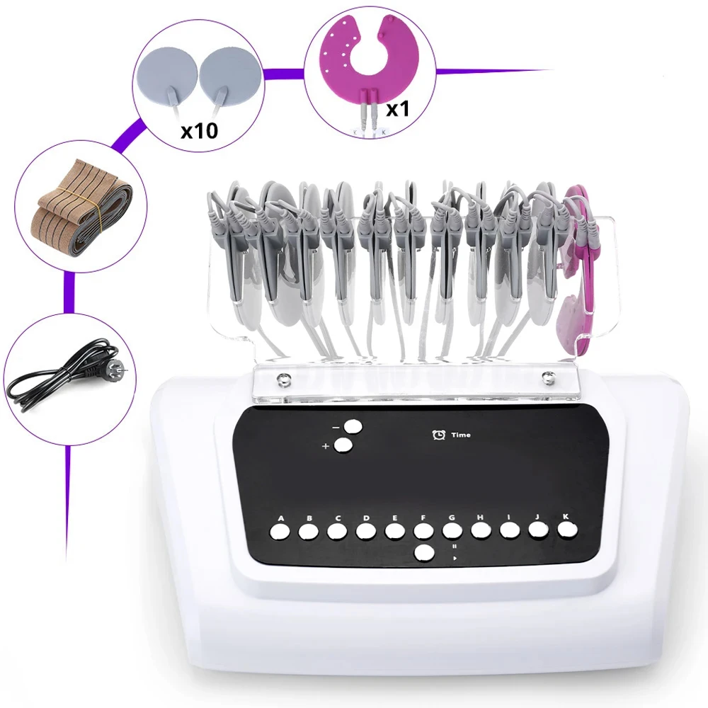 2in1 الحيوي مكركرنت شكل الجسم تعزيز الثدي مدلك آلة التحفيز الكهربائي محفز العضلات