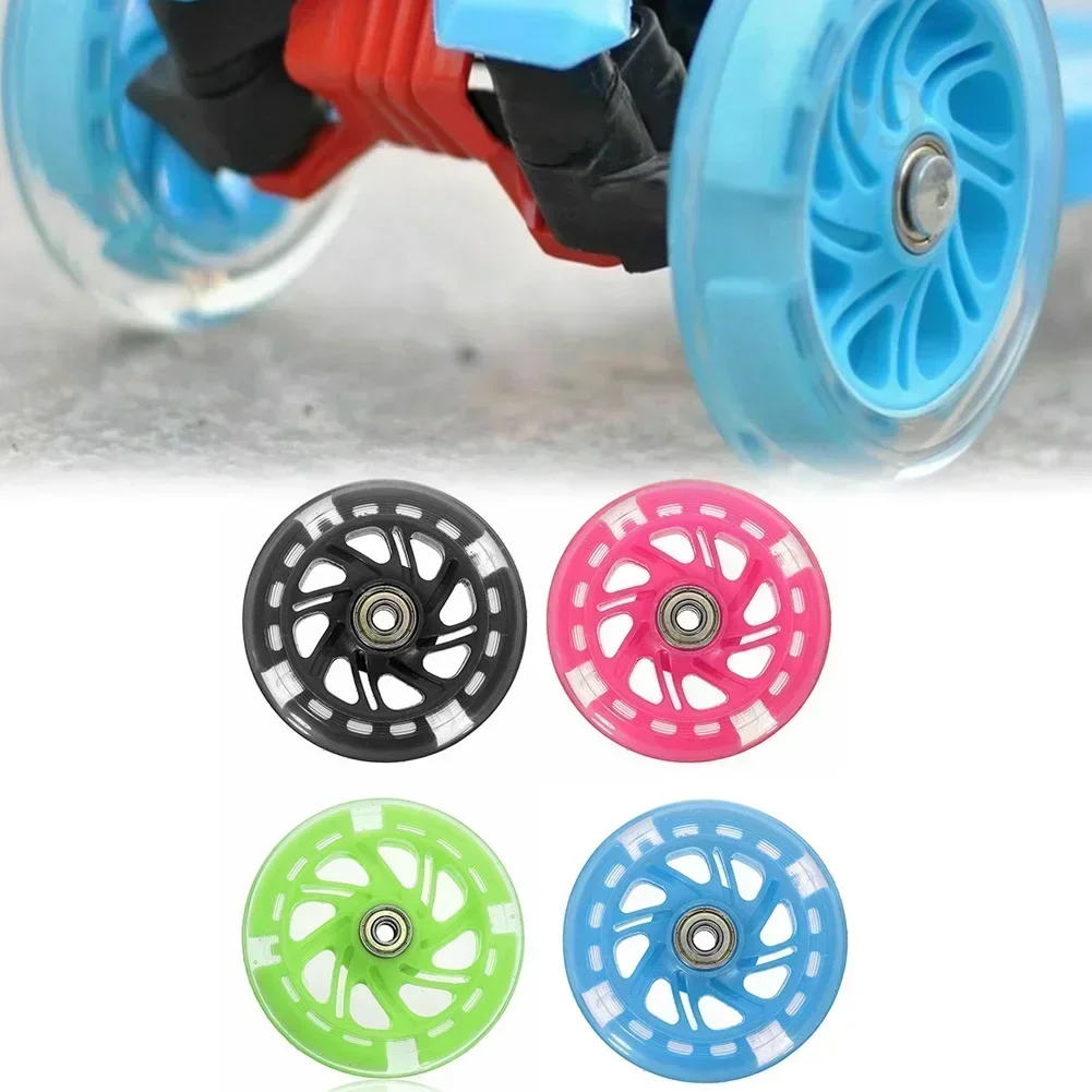 1×LED Flash Scooter Wheel 120×20mm PU Children Scooter Replacement Wheels 5 Color Lighting Outdoor Bike Accessories