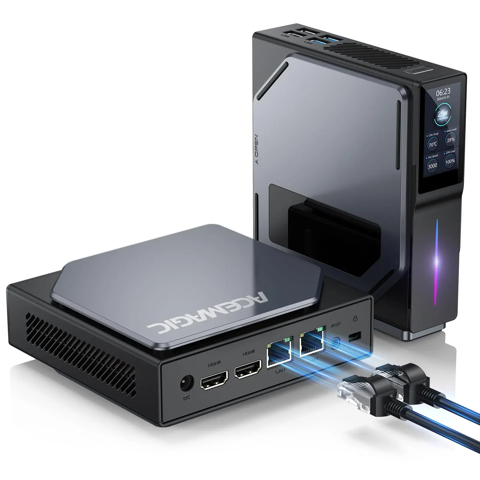 

ACEMAGIC S1 Мини-ПК Windows 11 Pro Intel 12th Alder Lake N97 DDR4 16 ГБ 512 ГБ WIFI5 Bluetooth 4,2 VGA Мини-компьютер