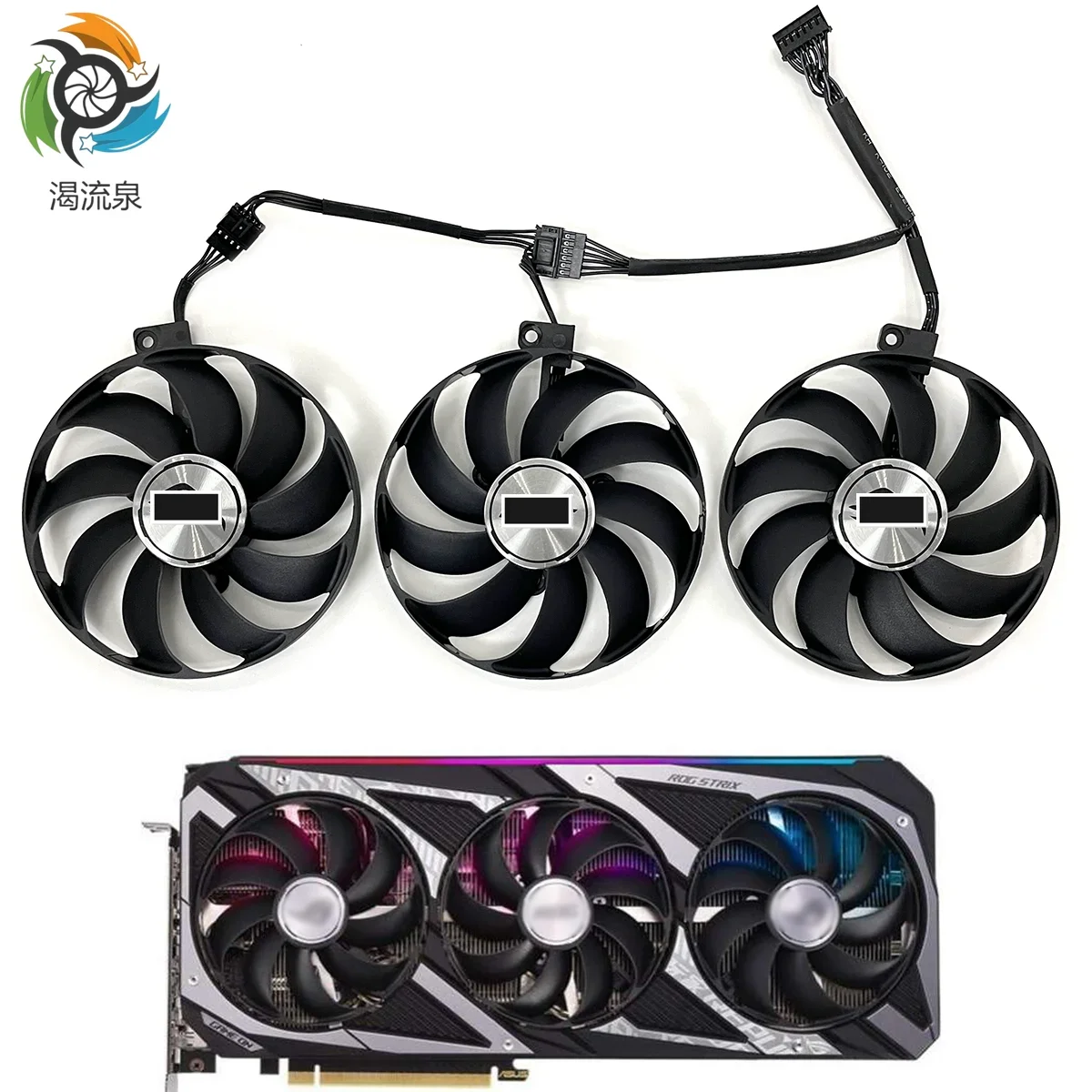 

New 88mm T129215SU CF9010U12D 7Pin Cooling Fan For ASUS ROG Strix GeForce RTX 3050 3060 Graphics Card Cooler Fan