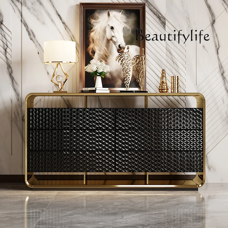 

home furniture all items Light Luxury Simple Hallway Chest of Drawers Living Room Sofa Cabinet Bedroom Minimalist Bed End Decora