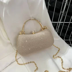 2023 Fashion Gold Diamond borse da sera borsa di lusso elegante catena donna borsa a tracolla a tracolla pochette per feste di matrimonio