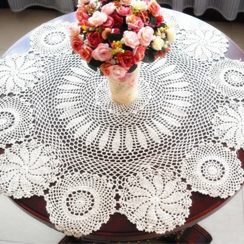 Round Crochet Table…
