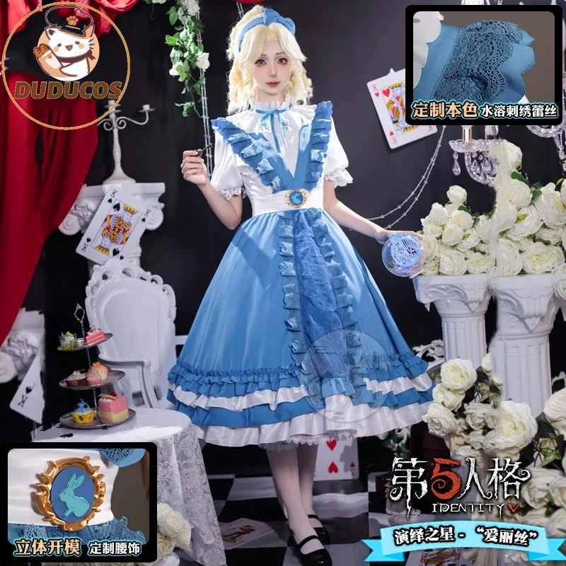 Game Identity V Reporter Alice Cosplay Costume Anime Clothes Blue Cute  Dress Christmas Halloween Love Live Comic Con Full Sets - AliExpress  200000532
