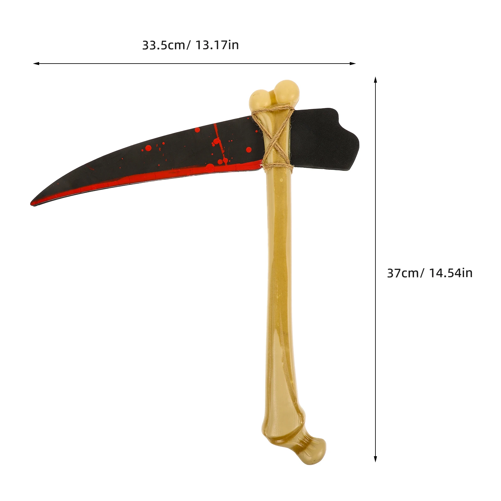 Faucille d'os Costumes d'halloween, ornements artisanaux, accessoires de décoration, accessoires de Cosplay de bal, accessoires de spectacle de fête en plastique