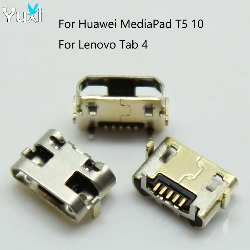 YuXi 10pcs Micro USB Charging Charger Port Dock Connector Jack For Huawei MediaPad T5 10 for Lenovo Tab 4 E10 10.1