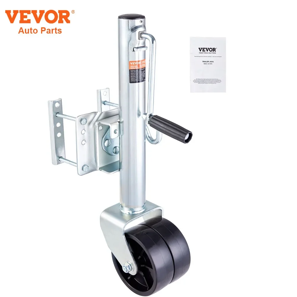 VEVOR Trailer Jack Tongue Stand 1000/1500/2000lbs with Solid Jockey Sidewind Round Wheel  and Handle for lifting RV Trailer Boat