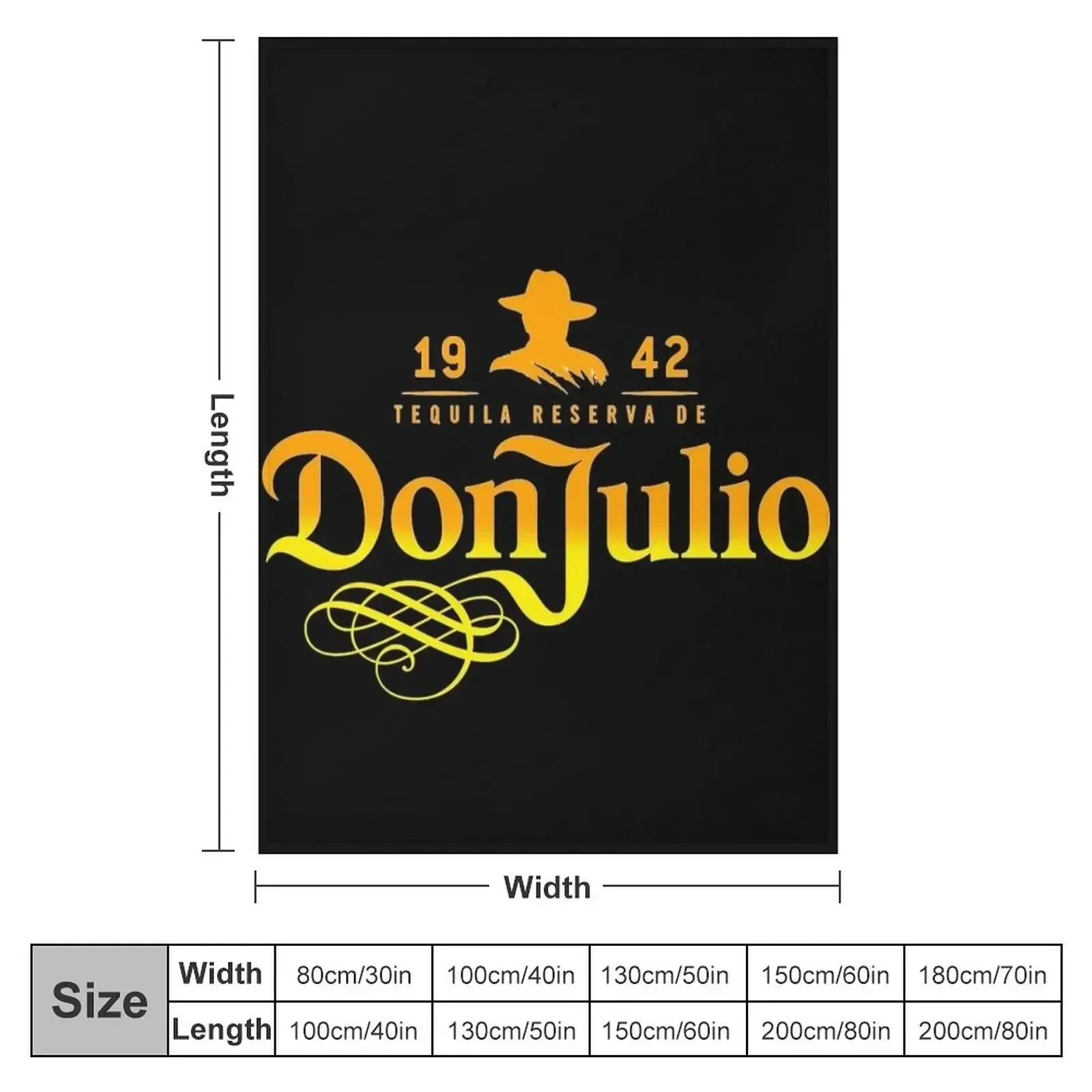 Don julio Logo Throw Blanket Designers Single Extra Large Throw Plush Blankets