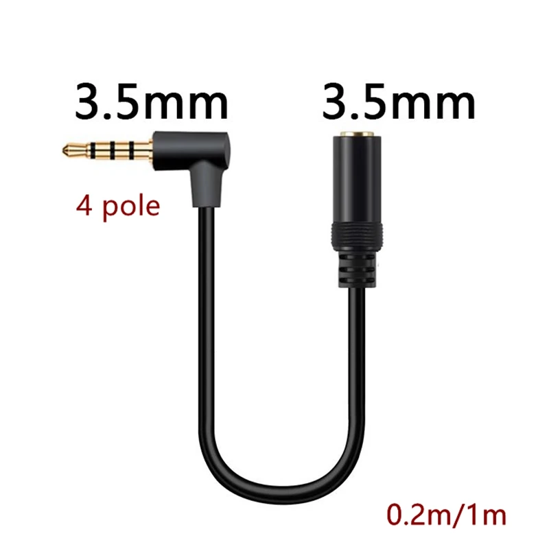 Stereo TRRS 3.5mm Male to TRS 3.5mm Female Audio Adapter Cable Line TRS 3.5 Female TRRS 3.5 Male 3.5mm TRRS Male TRS Female 3.5