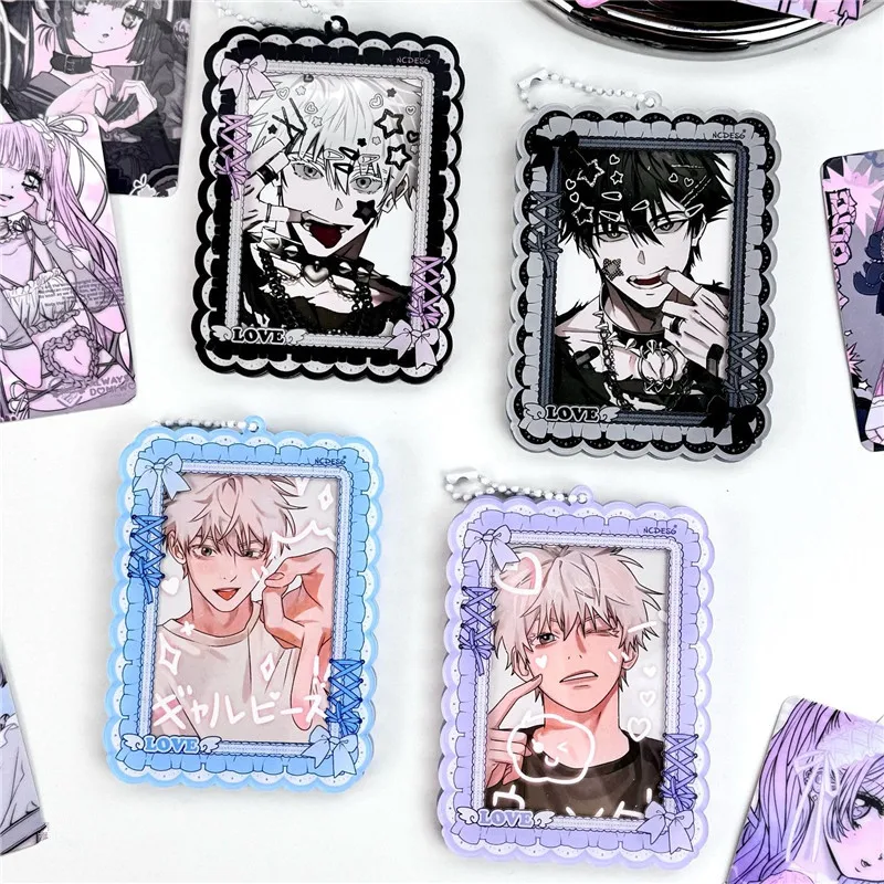 Bowknot Lace  Acrylic Photocard Holder ID Card Case for Students Anime Idol Storage Display Holders Fashion Badge Card Cover New