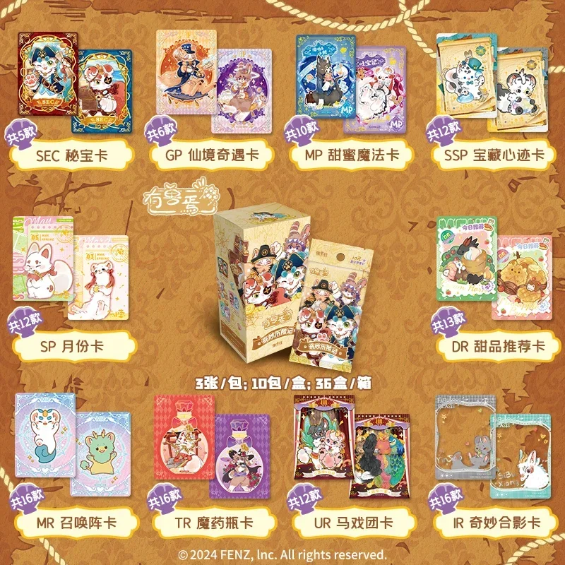 Genuine Fabulous Beasts Cards Bizarre Adventure Cute Anime Collection Cards Board Games Toys Gifts