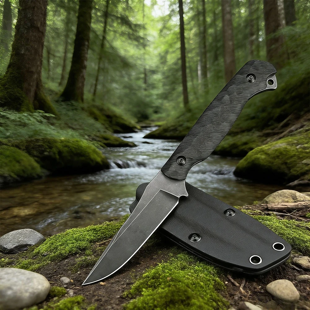 

Multifunctional Outdoor Tool Knife with Sheath G10 Handle 9Cr13 Blade Practical Camping Survival Hunting Portable Straight Knife