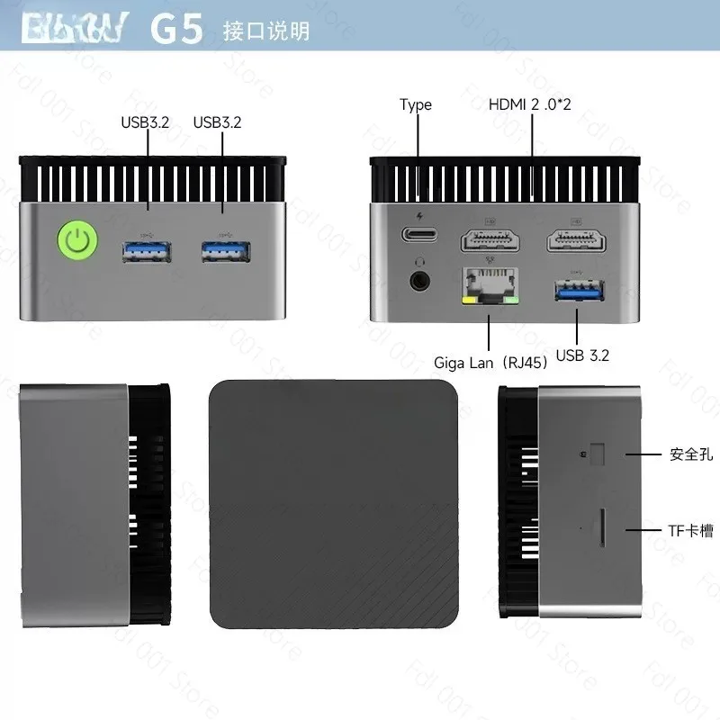 For G5 N97 Mini Host, Entertainment Office Home Desktop Micro One-Line 4K Computer miniPC